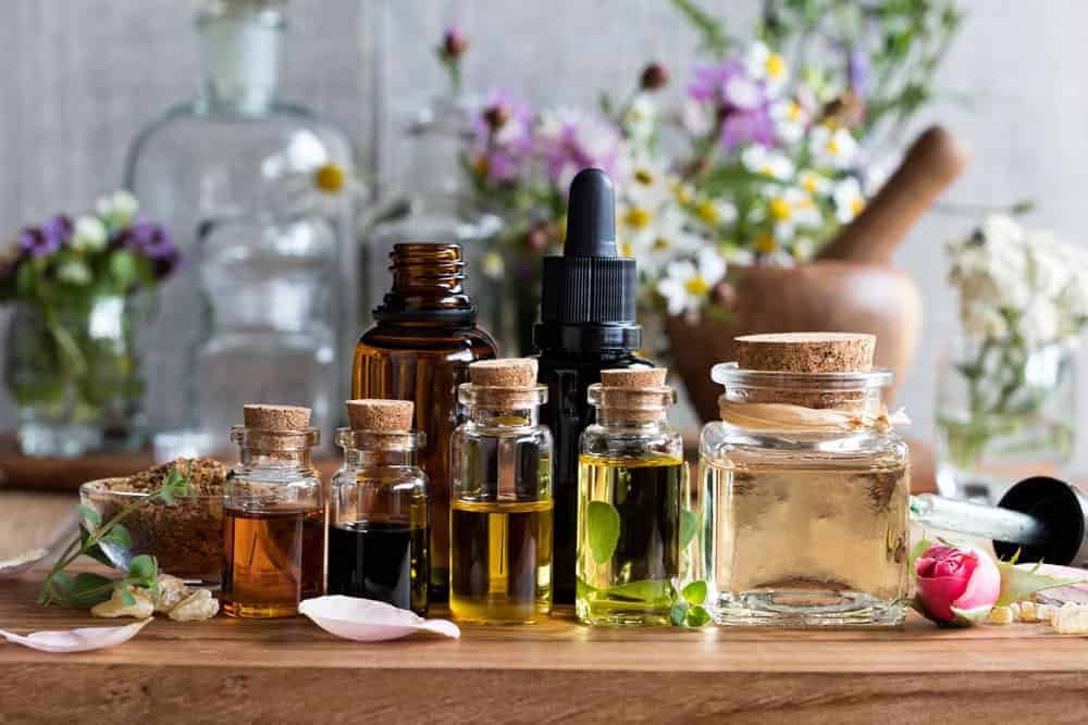 Using essential oils in natural cleaning products.