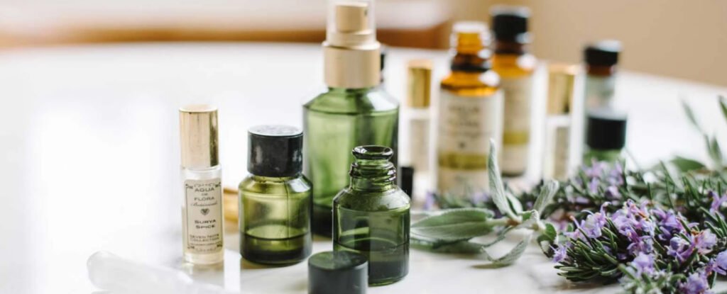 Using essential oils in natural cleaning products.